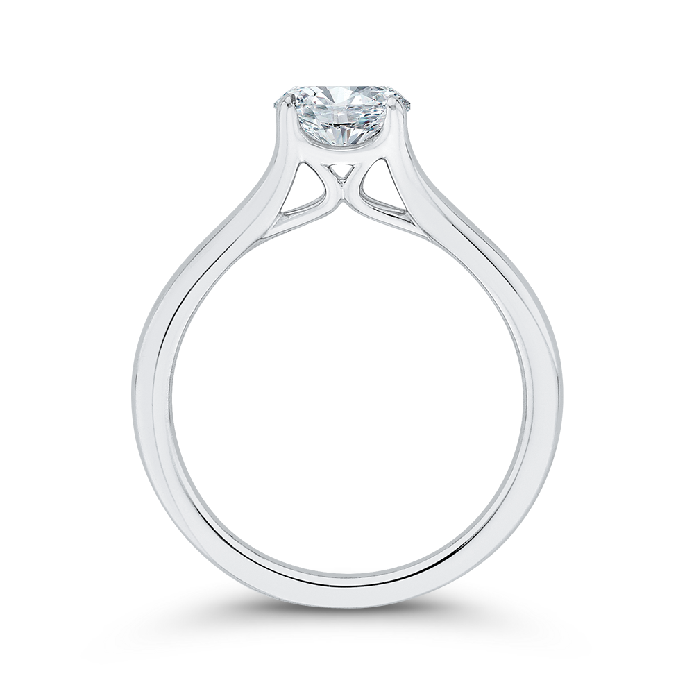 14K White Gold Solitaire Engagement Ring (Semi-Mount)