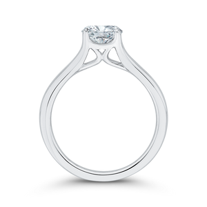 14K White Gold Solitaire Engagement Ring (Semi-Mount)