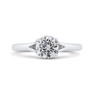 CA0503E-W-1.00 Bridal Jewelry Carizza White Gold Round Solitaire Engagement Rings