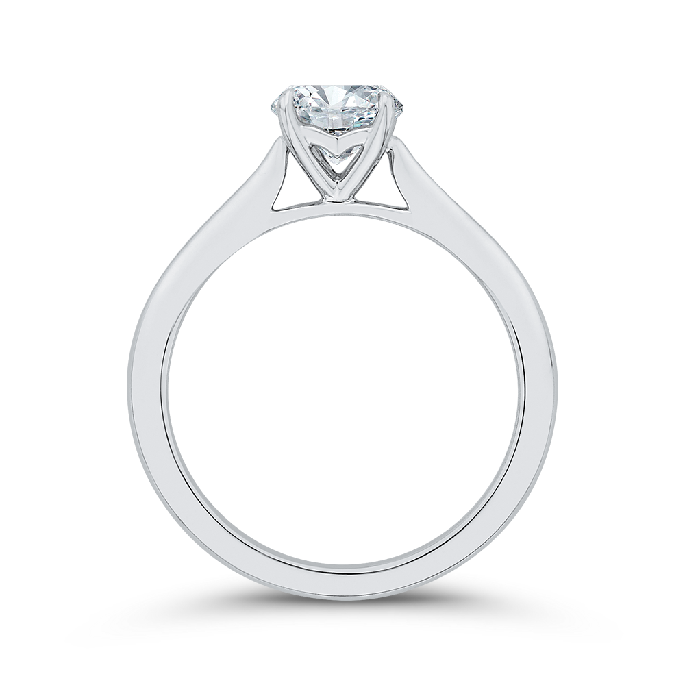 14K White Gold Solitaire Engagement Ring (Semi-Mount)