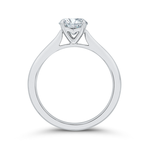 14K White Gold Solitaire Engagement Ring (Semi-Mount)