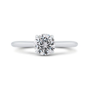 CA0504E-W-1.00 Bridal Jewelry Carizza White Gold Round Solitaire Engagement Rings