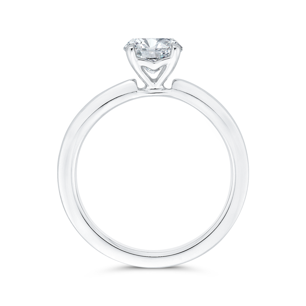 14K White Gold Solitaire Engagement Ring (Semi-Mount)