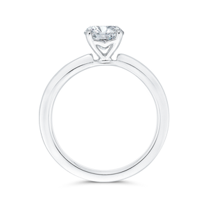 14K White Gold Solitaire Engagement Ring (Semi-Mount)