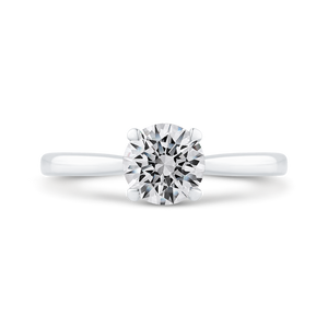 CA0505E-W-1.00 Bridal Jewelry Carizza White Gold Round Solitaire Engagement Rings