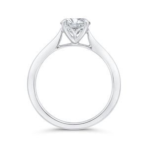 14K White Gold Solitaire Engagement Ring (Semi-Mount)