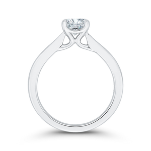 14K White Gold Solitaire Engagement Ring (Semi-Mount)