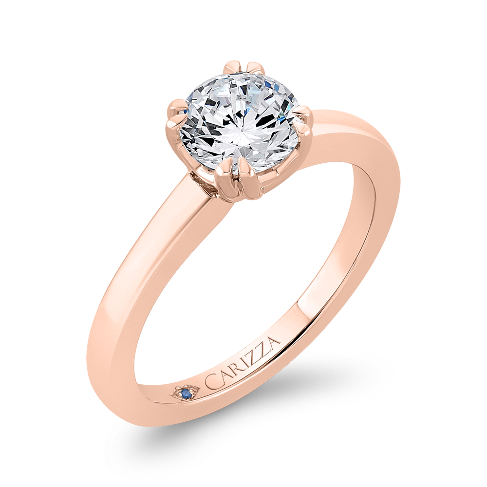 14K Rose Gold Solitaire Engagement Ring (Semi-Mount)