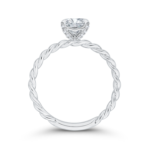 14K White Gold Diamond Engagement Ring (Semi-Mount)