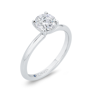 14K White Gold Solitaire Engagement Ring (Semi-Mount)