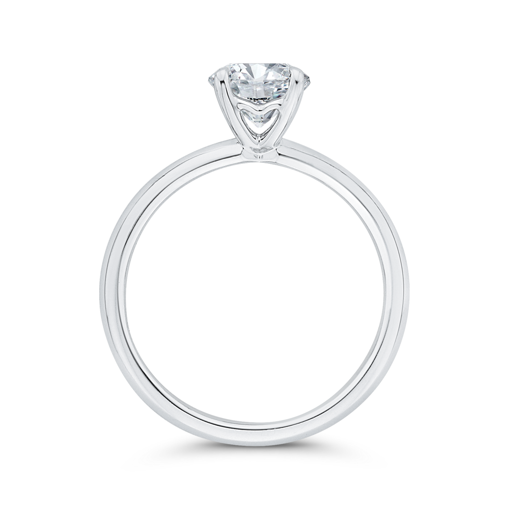 14K White Gold Solitaire Engagement Ring (Semi-Mount)