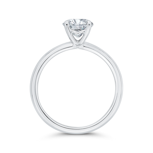 14K White Gold Solitaire Engagement Ring (Semi-Mount)