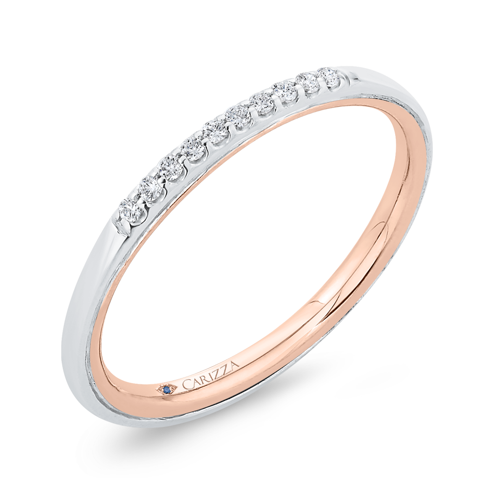 14K Two-Tone Diamond Wedding Band