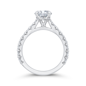 14K White Gold Diamond Engagement Ring (Semi-Mount)