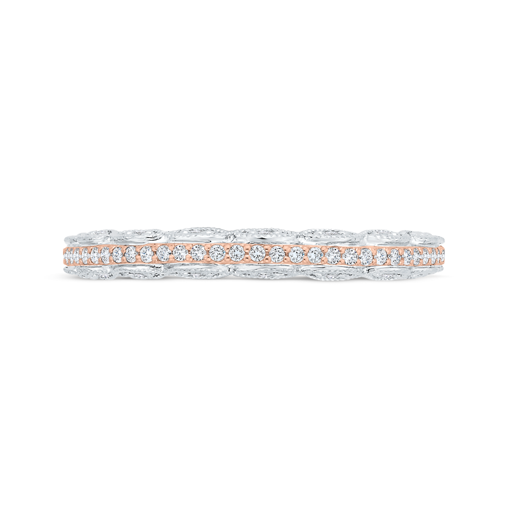 CA0527BH-37WP-1.00 Bridal Jewelry Carizza White Gold,Rose Gold Diamond Wedding Bands