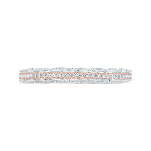 CA0527BH-37WP-1.00 Bridal Jewelry Carizza White Gold,Rose Gold Diamond Wedding Bands