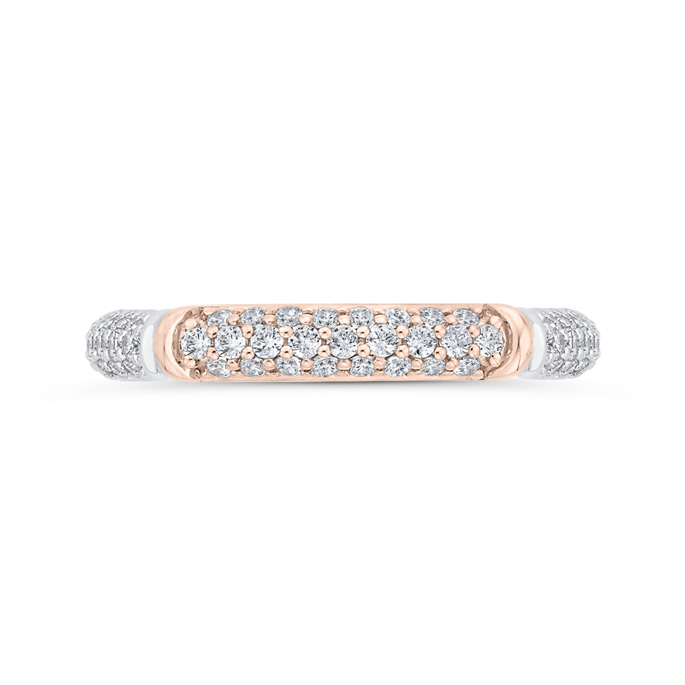 CA0529BH-37WP-1.50 Bridal Jewelry Carizza White Gold,Rose Gold Diamond Wedding Bands