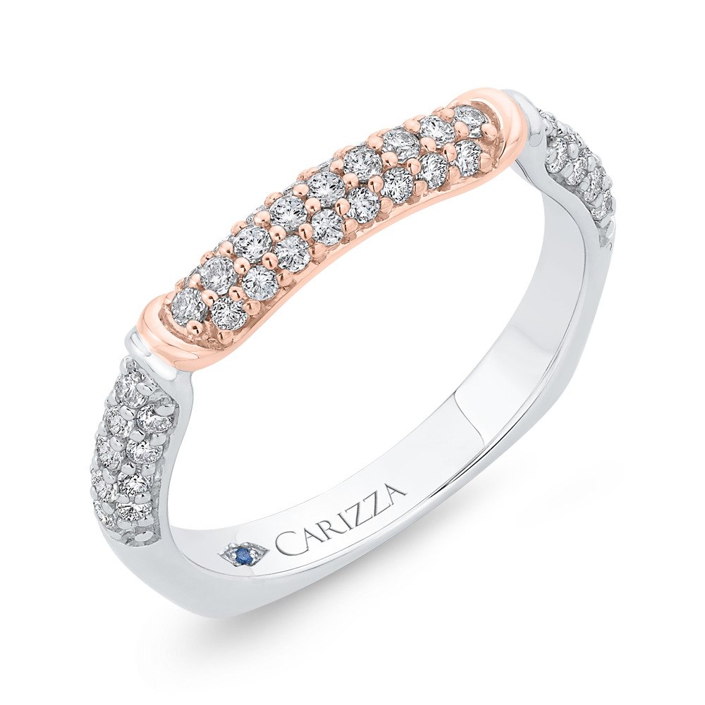 14K Two-Tone Diamond Wedding Band