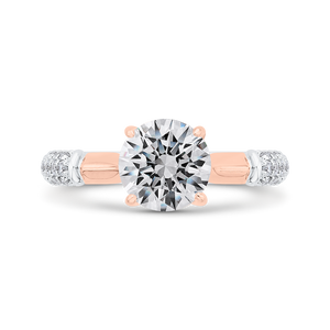 CA0530EH-37WP-1.50 Bridal Jewelry Carizza White Gold,Rose Gold Round Diamond Engagement Rings