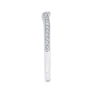 14K White Gold Diamond Wedding Band