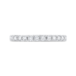 CAA0427BH-37W-1.45 Bridal Jewelry Carizza White Gold Round Diamond Wedding Bands