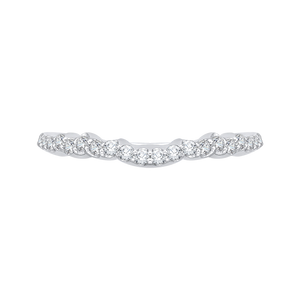 CAE0175BH-37W Bridal Jewelry Carizza White Gold Round Diamond Wedding Bands