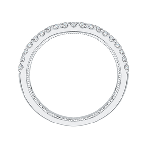 14K White Gold Round Diamond Wedding Band