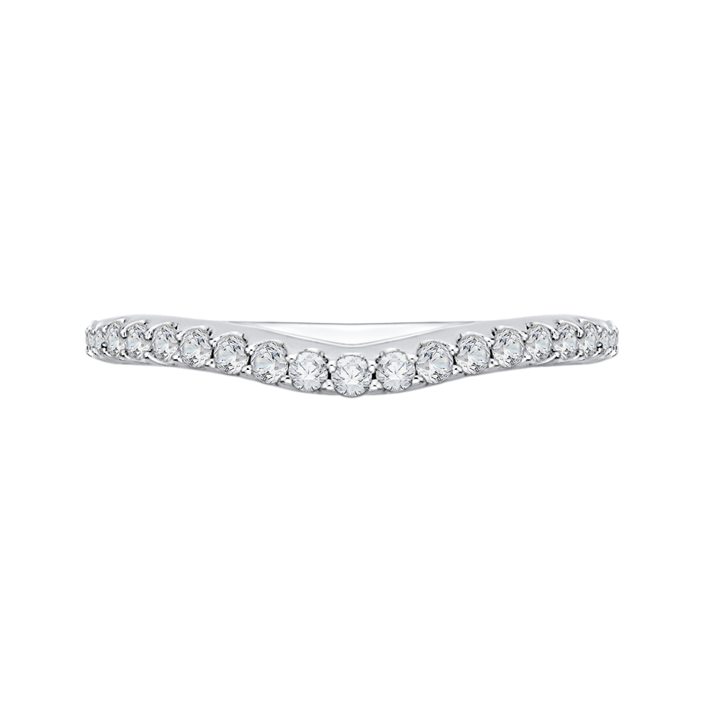 CAE0193BH-37W-1.50 Bridal Jewelry Carizza White Gold Round Diamond Wedding Bands