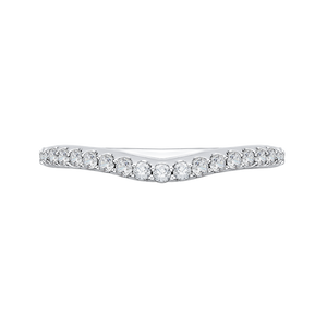 CAE0193BH-37W-1.50 Bridal Jewelry Carizza White Gold Round Diamond Wedding Bands
