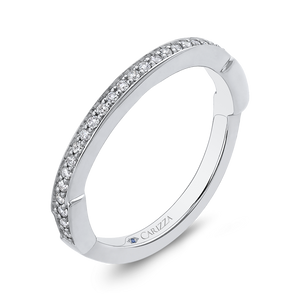 14K White Gold Round Diamond Wedding Band