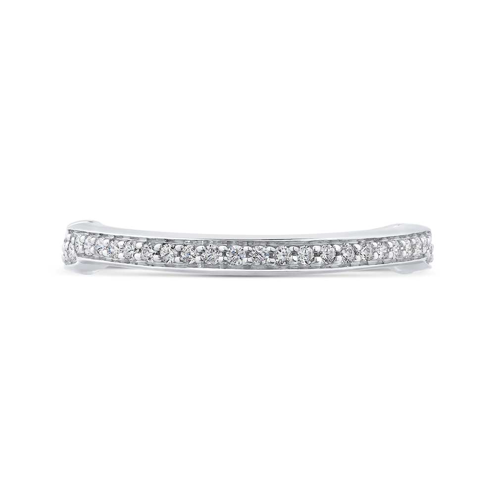 CAE0287BH-37W-2.00 Bridal Jewelry Carizza White Gold Round Diamond Wedding Bands