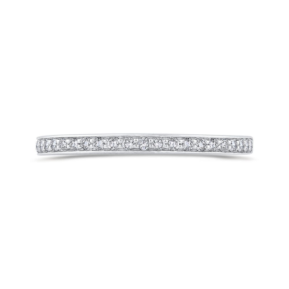 CAE0426BH-37W-1.25 Bridal Jewelry Carizza White Gold Round Diamond Wedding Bands