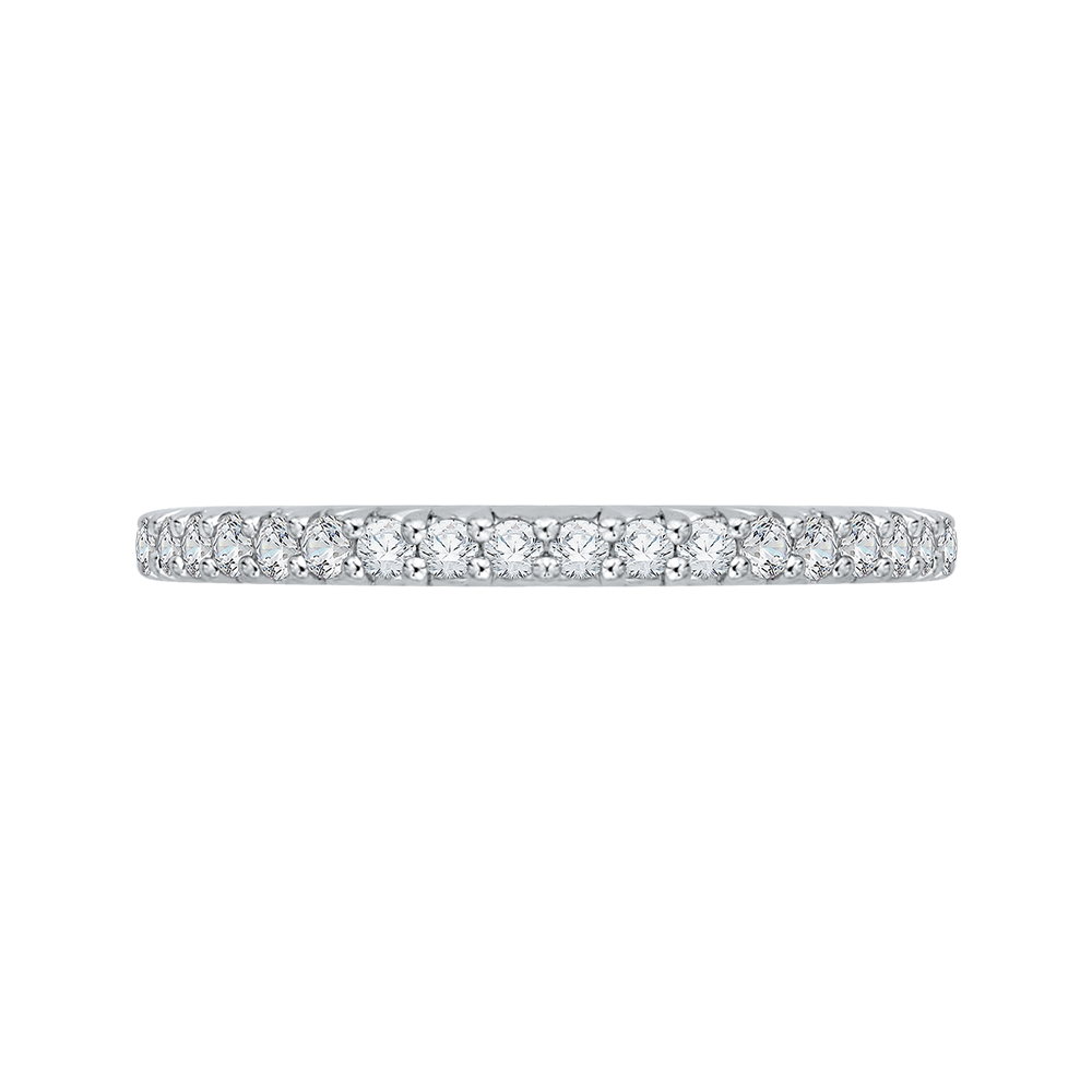 CAO0210B-37W-1.50 Bridal Jewelry Carizza White Gold Round Diamond Wedding Bands