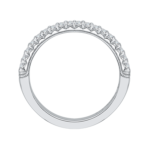 14K White Gold Round Diamond Wedding Band