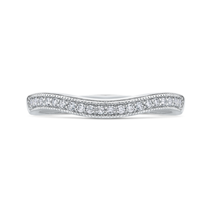 CAO0239B-37W-1.50 Bridal Jewelry Carizza White Gold Round Diamond Wedding Bands