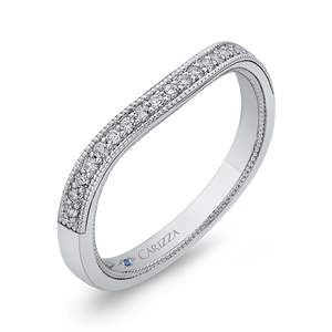 Round Diamond Wedding Band In 14K White Gold