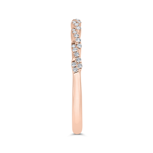 14K Rose Gold Diamond Wedding Band