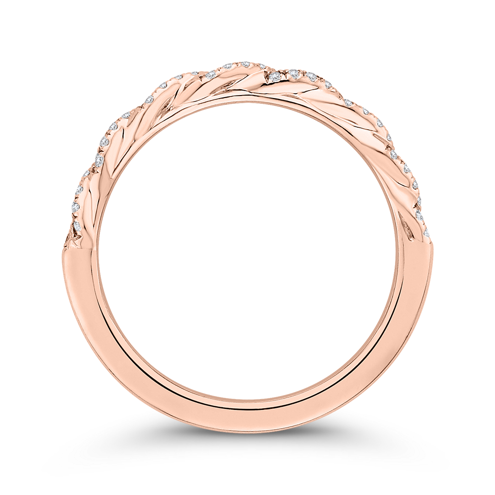 14K Rose Gold Diamond Wedding Band