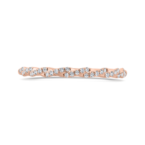 CAO0482BH-37P-1.00 Bridal Jewelry Carizza Rose Gold Diamond Wedding Bands