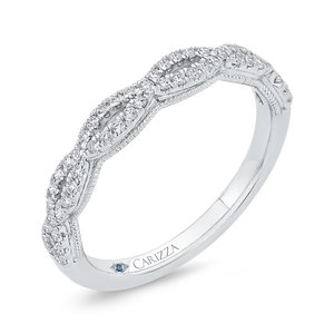 14K White Gold Diamond Wedding Band