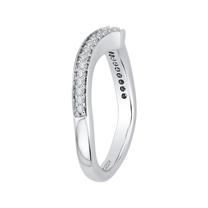 14K White Gold Diamond Wedding Band