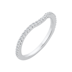 14K White Gold Round Diamond Wedding Band