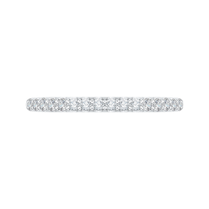 CAU0190BH-37W-1.75 Bridal Jewelry Carizza White Gold Round Diamond Wedding Bands
