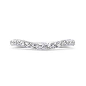 CAU0288B-37W-2.00 Bridal Jewelry Carizza White Gold Round Diamond Wedding Bands