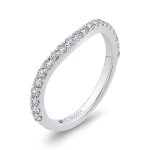 14K White Gold Round Diamond Wedding Band