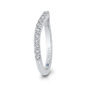 14K White Gold Round Diamond Wedding Band