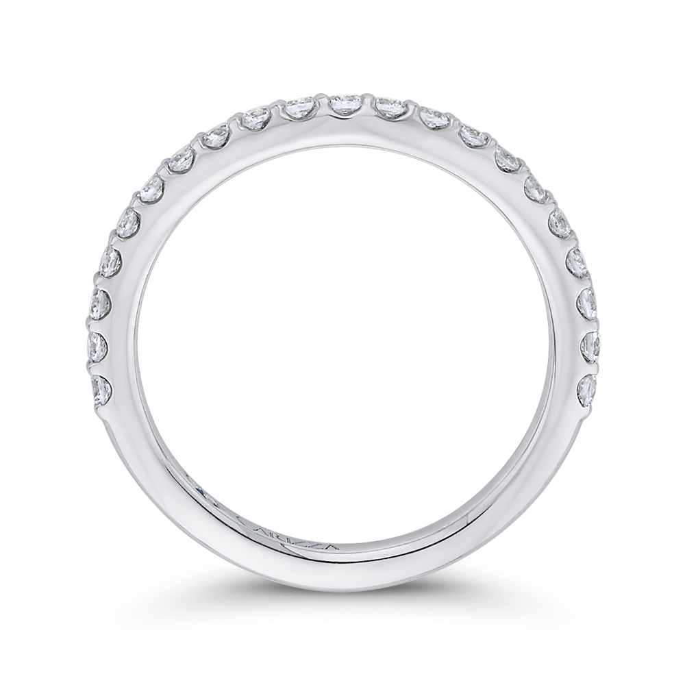 14K White Gold Round Diamond Wedding Band