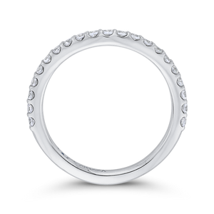 14K White Gold Round Diamond Wedding Band
