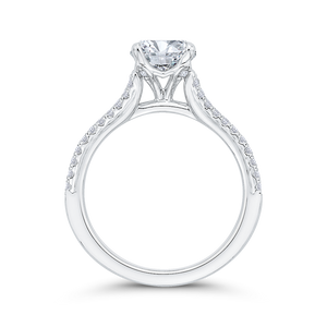 14K White Gold Diamond Engagement Ring (Semi-Mount)