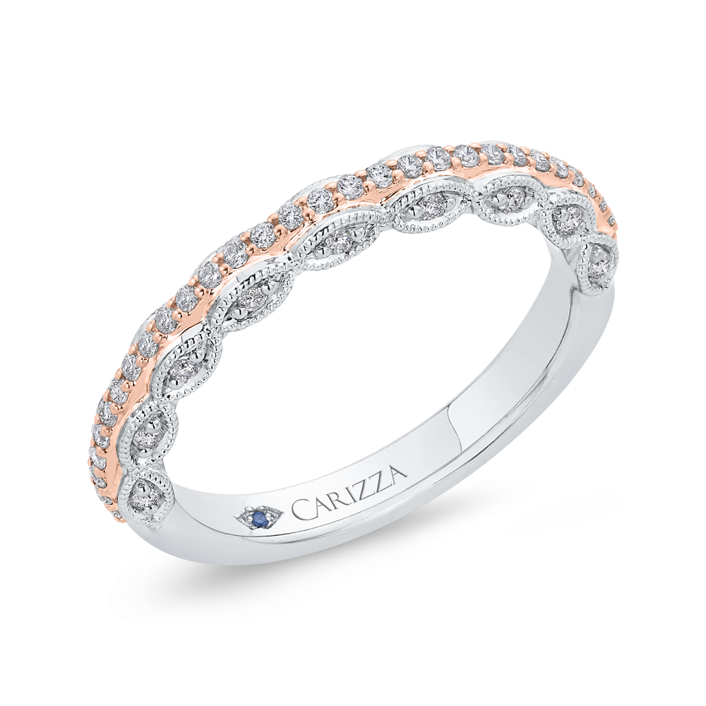 14K Two-Tone Diamond Wedding Band